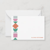 Carte De Correspondance Art moderne nom géométrique abstrait personnalisé (Devant)