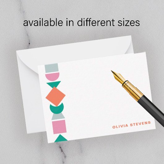 Carte De Correspondance Art moderne nom géométrique abstrait personnalisé