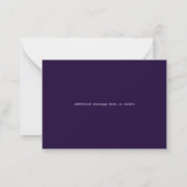 Carte De Correspondance ArtsApp Eggplant Drk Purple Calligraphie Merci (Dos)
