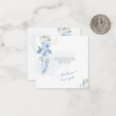 Carte De Correspondance ArtsApp H2 Bleu bébé Rose Merci douche (Devant/Arrière en situation)