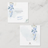 Carte De Correspondance ArtsApp H2 Bleu bébé Rose Merci douche (Devant / Derrière)