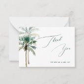 Carte De Correspondance ArtsApp Tropical Luxe Calligraphy Merci (Devant)