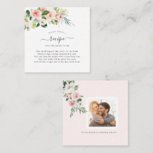 Carte De Correspondance ArtsApp Watercolor Blush Pink Roses Demande Encl