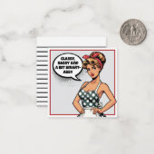 Carte De Correspondance Assistant rétro Pinup_ Smart (Devant/Arrière en situation)
