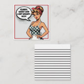 Carte De Correspondance Assistant rétro Pinup_ Smart (Devant / Derrière)