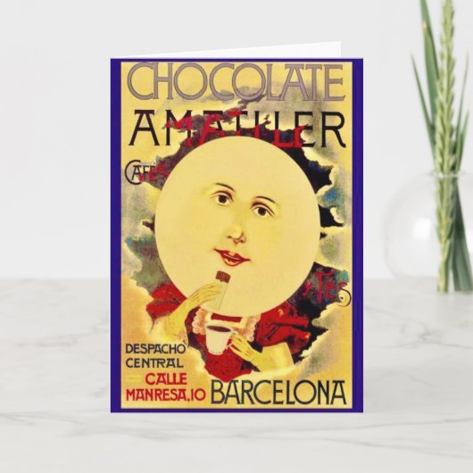 Carte de correspondance au chocolat de Barcelone (Devant)