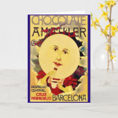 Carte de correspondance au chocolat de Barcelone (Fleur jaune)