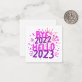Carte De Correspondance Au revoir 2022 Bonjour 2023 Bonne Année (Devant/Arrière en situation)