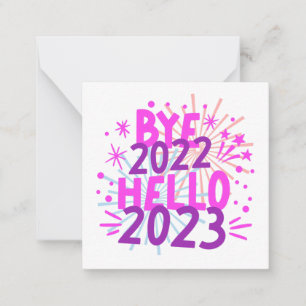 Carte De Correspondance Au revoir 2022 Bonjour 2023 Bonne Année