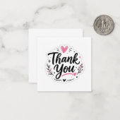Carte De Correspondance Autocollant Merci (Devant/Arrière en situation)
