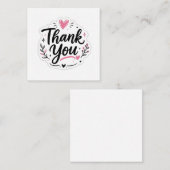 Carte De Correspondance Autocollant Merci (Devant / Derrière)