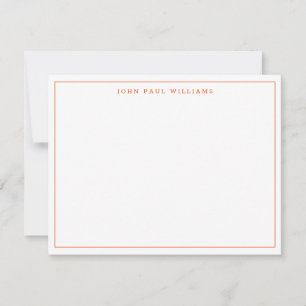 Carte De Correspondance Automne Orange Simple Moderne Professionnel Léger 