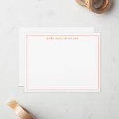 Carte De Correspondance Automne Orange Simple Moderne Professionnel Léger  (Devant/Arrière en situation)