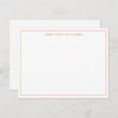 Carte De Correspondance Automne Orange Simple Moderne Professionnel Léger  (Devant / Derrière)
