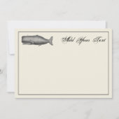 Carte de correspondance avec dessin de baleine du (Devant)