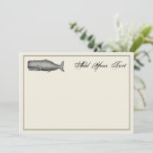 Carte de correspondance avec dessin de baleine du (Debout devant)