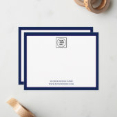 Carte de correspondance avec le nom de l'entrepris (Devant/Arrière en situation)