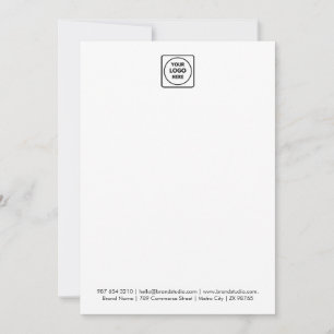 Carte de correspondance avec logo vertical 5x7