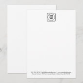 Carte de correspondance avec logo vertical 5x7 (Devant / Derrière)