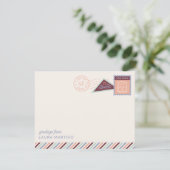 Carte de correspondance avec timbres-poste de San (Debout devant)