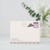 Carte de correspondance avec timbres-poste de San (Debout devant)