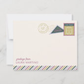 Carte de correspondance avec timbres-poste de San  (Devant)