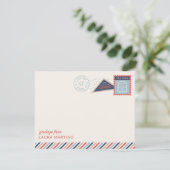 Carte de correspondance avec timbres-poste de San  (Debout devant)