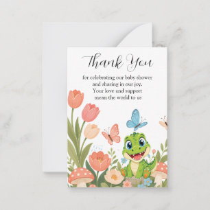 Carte De Correspondance Aventure de jardin de crocodile mignon Merci