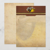 Carte De Correspondance Avion - Pilote - Prop - Laine jumelle (Devant / Derrière)