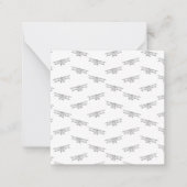 Carte De Correspondance Avions Motifs classiques noirs et blancs (Devant)