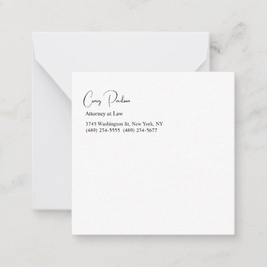 Carte De Correspondance Avocat à la mode en droit spécial unique (Devant)
