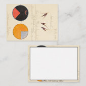 Carte De Correspondance avoine, 1920 par Hilma af Klint (Devant / Derrière)
