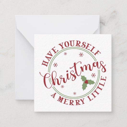 Carte De Correspondance Ayez un joyeux petit Noël (Devant)