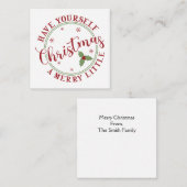 Carte De Correspondance Ayez un joyeux petit Noël (Devant / Derrière)