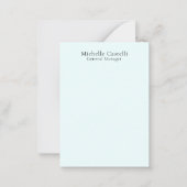 Carte De Correspondance Azure Blue Professional Unique Classical Simple (Devant)