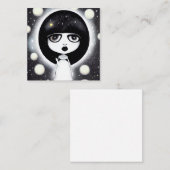 Carte De Correspondance B&W Pop Surréalisme Petite poupée (Devant / Derrière)