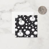 Carte De Correspondance B&W Snowballs & Snowballs (Devant/Arrière en situation)