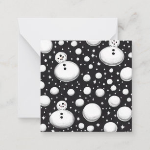 Carte De Correspondance B&W Snowballs & Snowballs