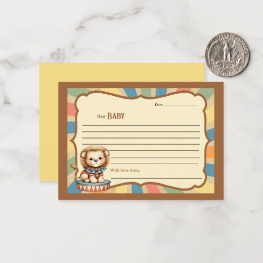 Carte De Correspondance Baby Circus (Devant/Arrière en situation)