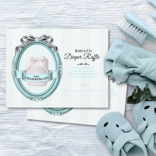 Carte De Correspondance Baby & Co. Diaper Raffle Card