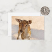 Carte De Correspondance Baby Deer (Devant/Arrière en situation)