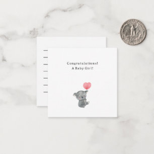 Carte De Correspondance Baby Girl Congratulations Newborn Birth Card