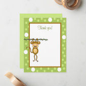 Carte De Correspondance Baby Monkey Theme Plat Card Merci note (Devant/Arrière en situation)