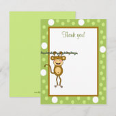 Carte De Correspondance Baby Monkey Theme Plat Card Merci note (Devant / Derrière)