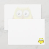 Carte De Correspondance Baby Owl Cartoon Blank (Devant / Derrière)