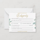 Carte De Correspondance Baby Party (Dos)