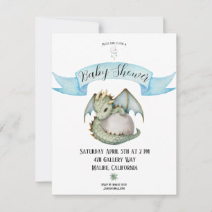 Carte De Correspondance Baby shower Baby Dragon