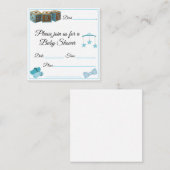 Carte De Correspondance Baby shower bébé garçon (Devant / Derrière)