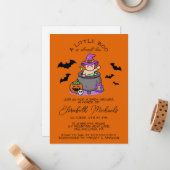 Carte De Correspondance BABY SHOWER | Bébé Halloween (Devant/Arrière en situation)