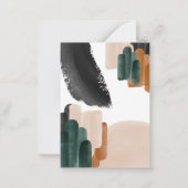 Carte De Correspondance baby shower d'aquarelle verte budget (Dos)